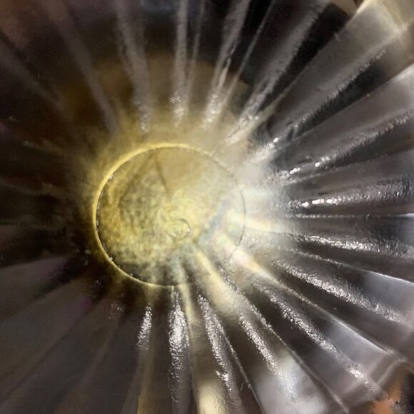 LE Smith Clear Carnival Iridescent Glass Hobstar Pattern Design Bowl - Picture 5 of 8